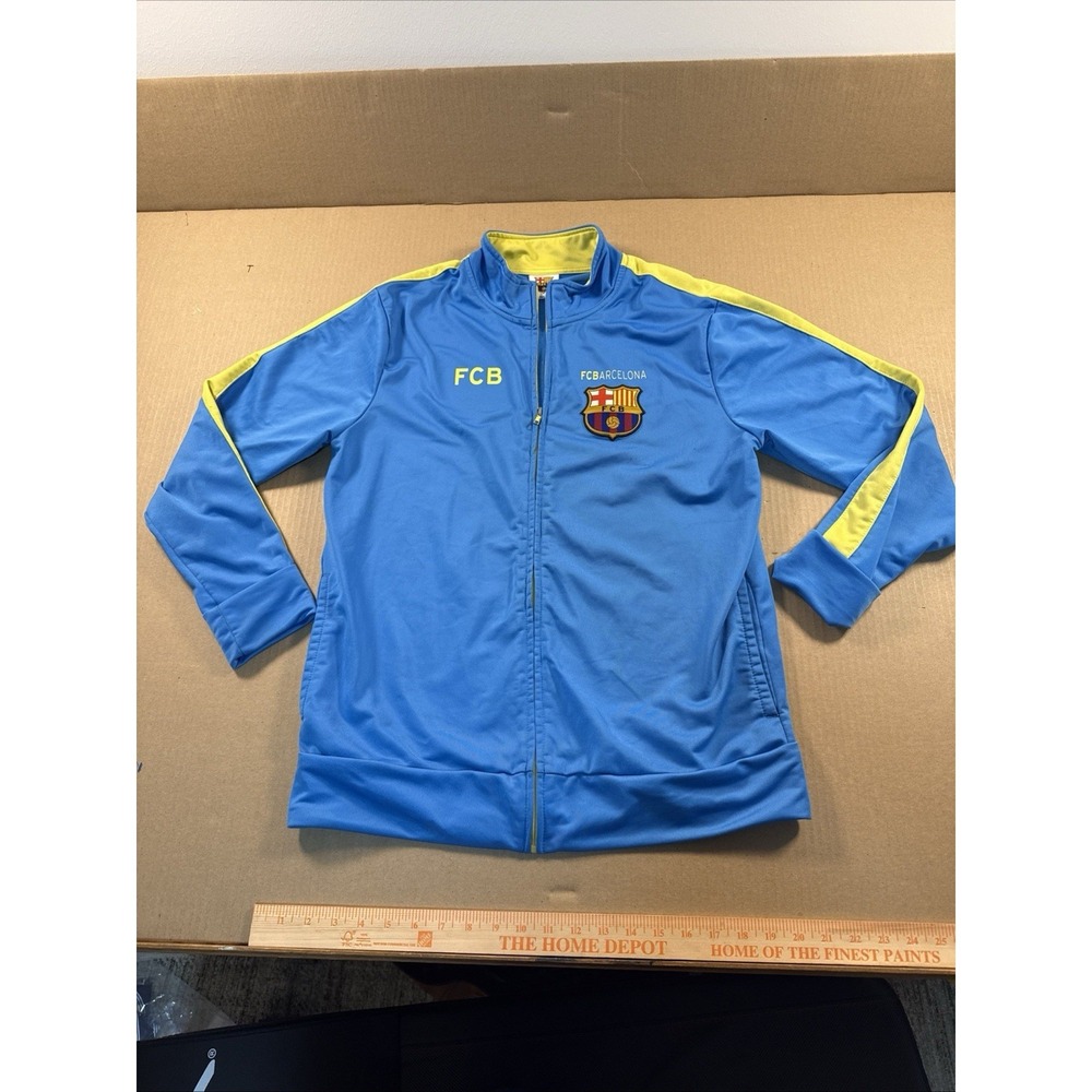 FC Barcelona Track Jacket Full Zip Blue Mens Large